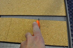 cutting cork