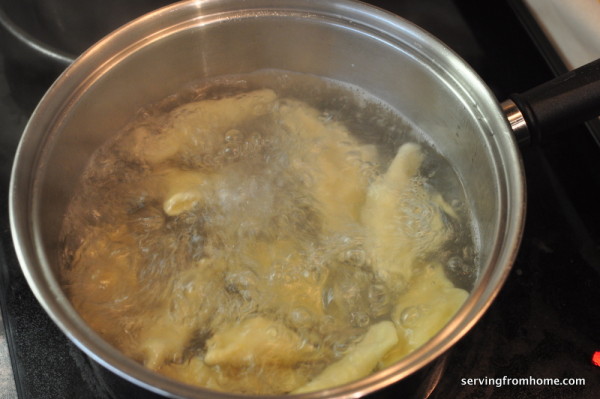 boiling potato perogies